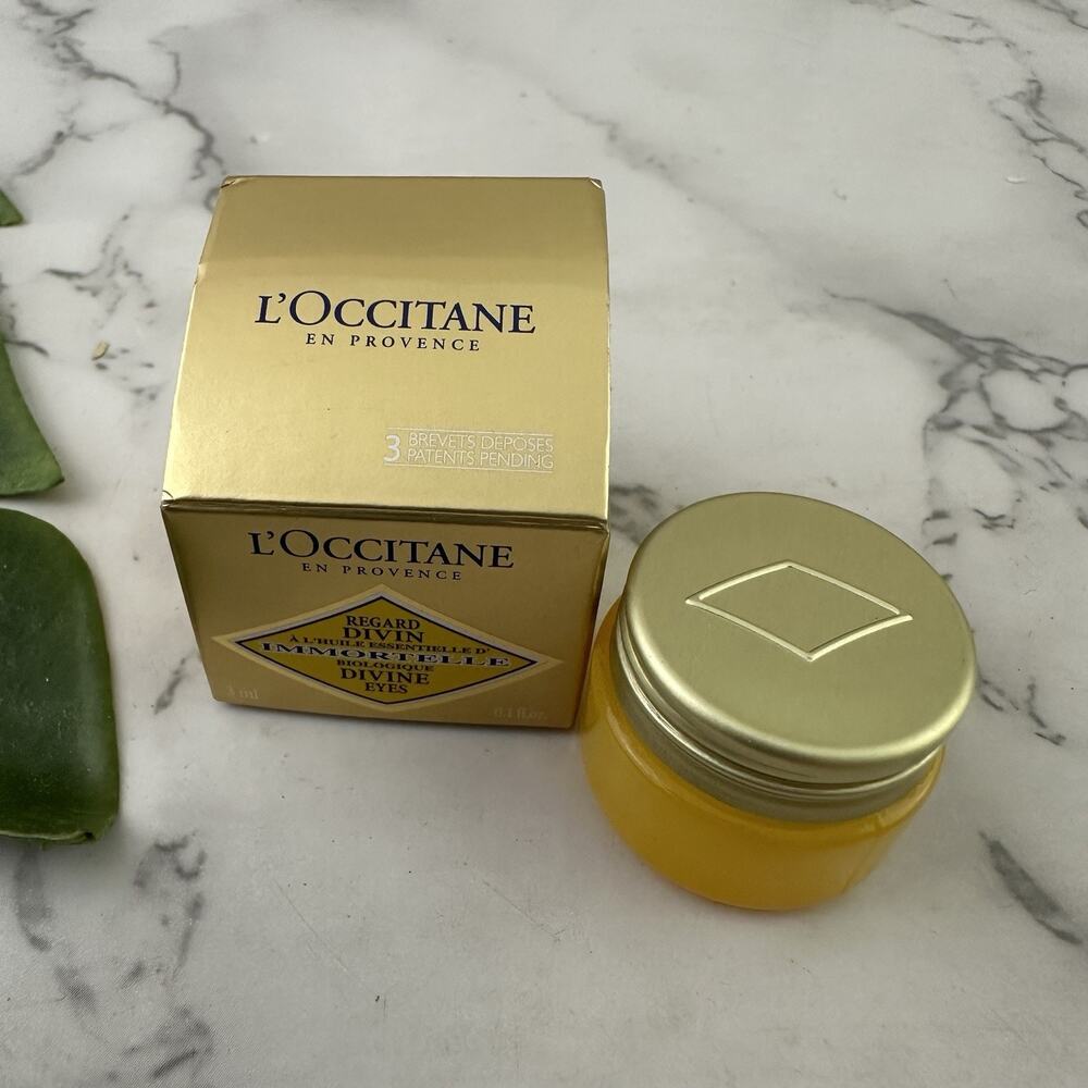 L'Occitane Immortelle Divine Eyes 0.1 oz Mini Jar New in Box Youth Cream